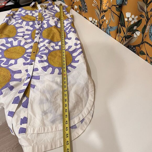 Anthropologie Maeve The Lillian Cap Sleeve Button-front Midi Dress Sz S Boho - Picture 8 of 8